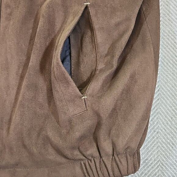 Perry Ellis Portfolio Microsuede Jacket Men's Medium Lined Full Zip Old Money - Picture 7 of 16